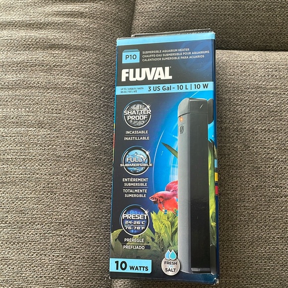 Other - Fluval P10 Submersible Aquarium Heater, 10 W, up to 3 US Gal (10 L)